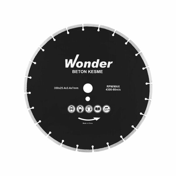 Wonder Turbo Beton Testeresi 350x25.4x3.4x7