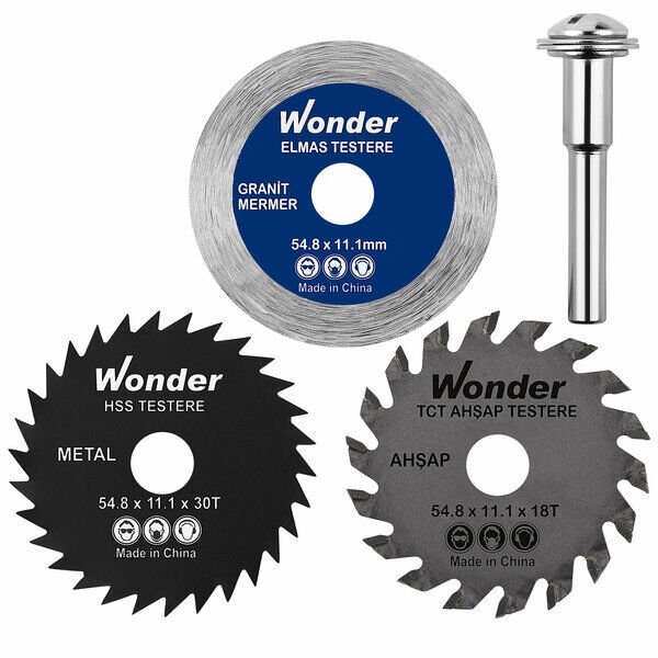 Wonder Mini Elmas Daire Testere 3 Parça