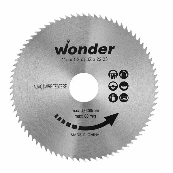 Wonder Daire Testeresi Elmassız 115x1.2 80 Diş