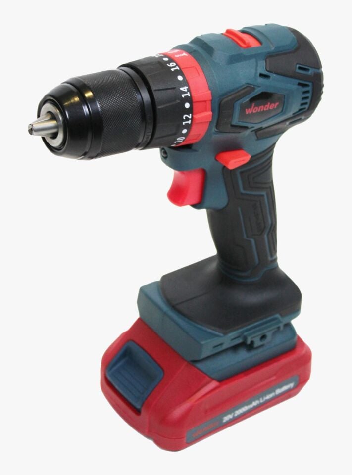 Wonder WAM24S 20V 2.0Ah Li-ion Çift Akülü Kömürsüz Darbeli Matkap 45Nm
