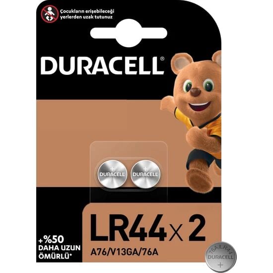 Duracell LR44 Lityum 1,5 Volt Pil 2li(002.001.107)