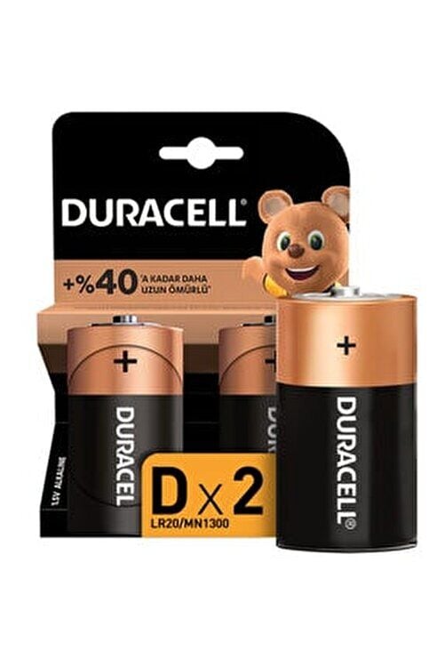 Duracell Büyük D Pil 2'li