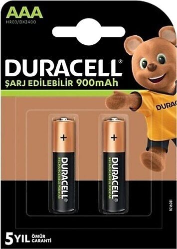 Duracell AAA 900 mah Şarjlı İnce Pil 2'li