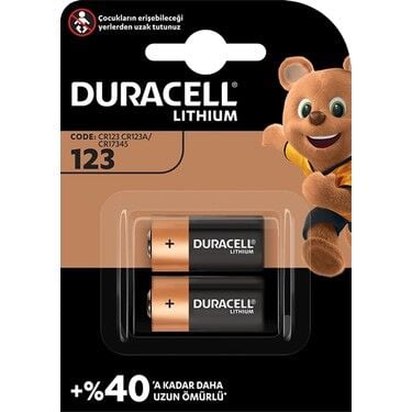 Duracell Cr-123A Lityum Pil 2'li