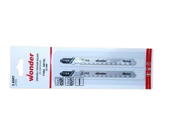 Wonder T118A Dekupaj Testere Metal 92mm  ( 2 li Blister )