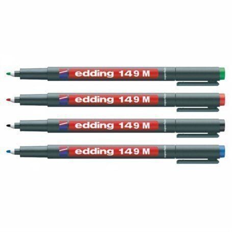 Edding 149M Kalın Asetat Kalemi Kırmızı