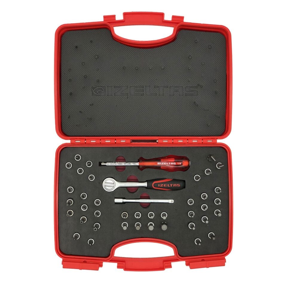 İzeltaş 1/4'' Bits Uçlu Lokma Takımı 42 Parça