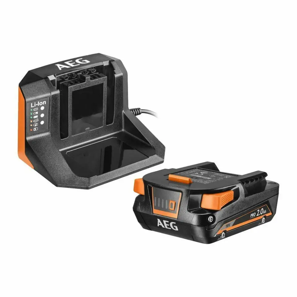 AEG L18205 18V 2.0 Ah Li-on Akü ve Şarj Cihazı Seti (1 Akü/Pil+1 Şarj Cihazı)