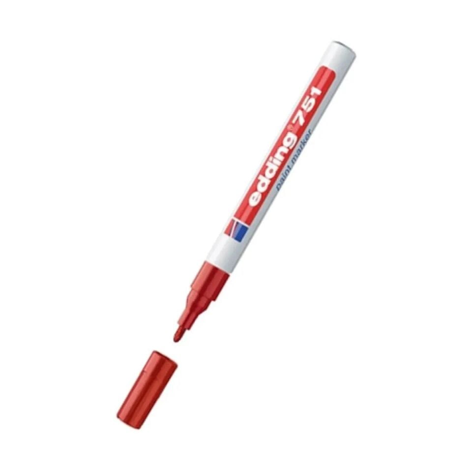 EDDİNG 751 Metal Markalama Kalemi Kırmızı