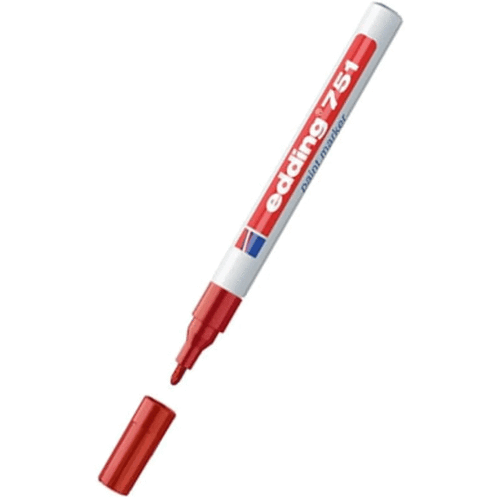 EDDİNG 751 Metal Markalama Kalemi Kırmızı