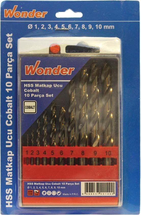 Wonder HSS Blisterli Metal Matkap Ucu 10 Parça Set Cobalt 1-10mm