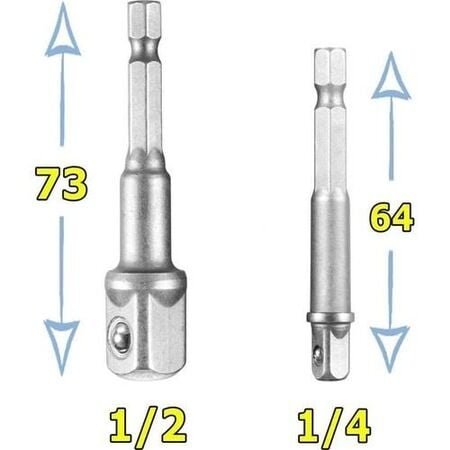 Rico 1/2''-1/4'' Bits Uç Adaptör Seti 2 Parça