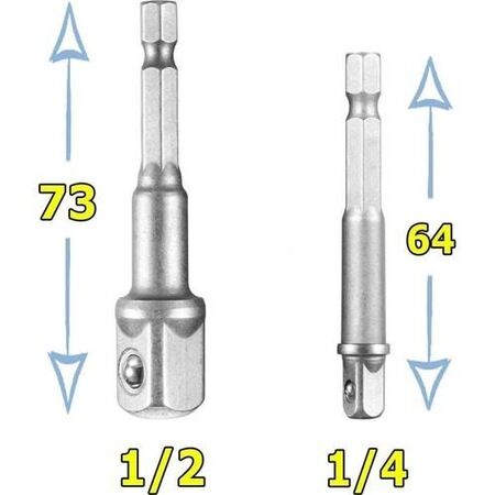 Rico 1/2''-1/4'' Bits Uç Adaptör Seti 2 Parça