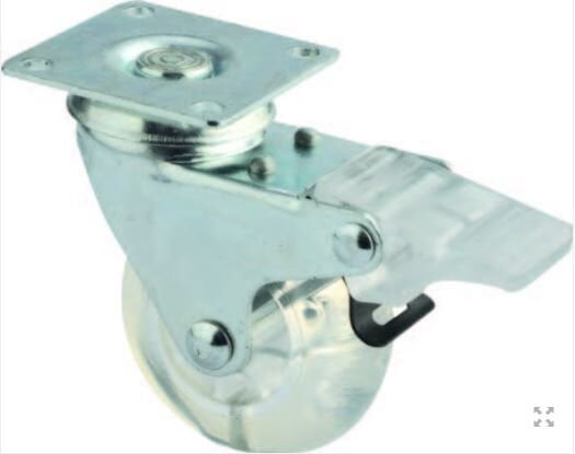 LBF02 STP 050 Tablalı Teker Şeffaf Frenli 50mm