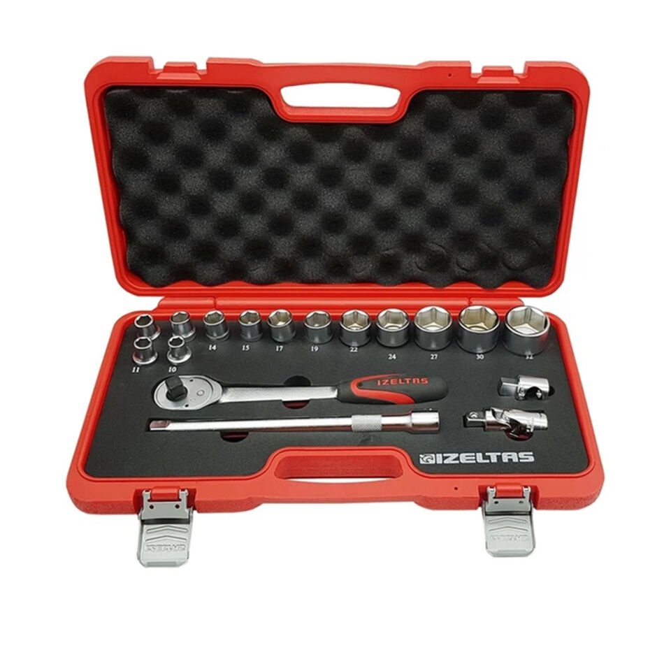 İzeltaş Altı Köşe Lokma Takımı Anahtar 1/2'' 17 Parça