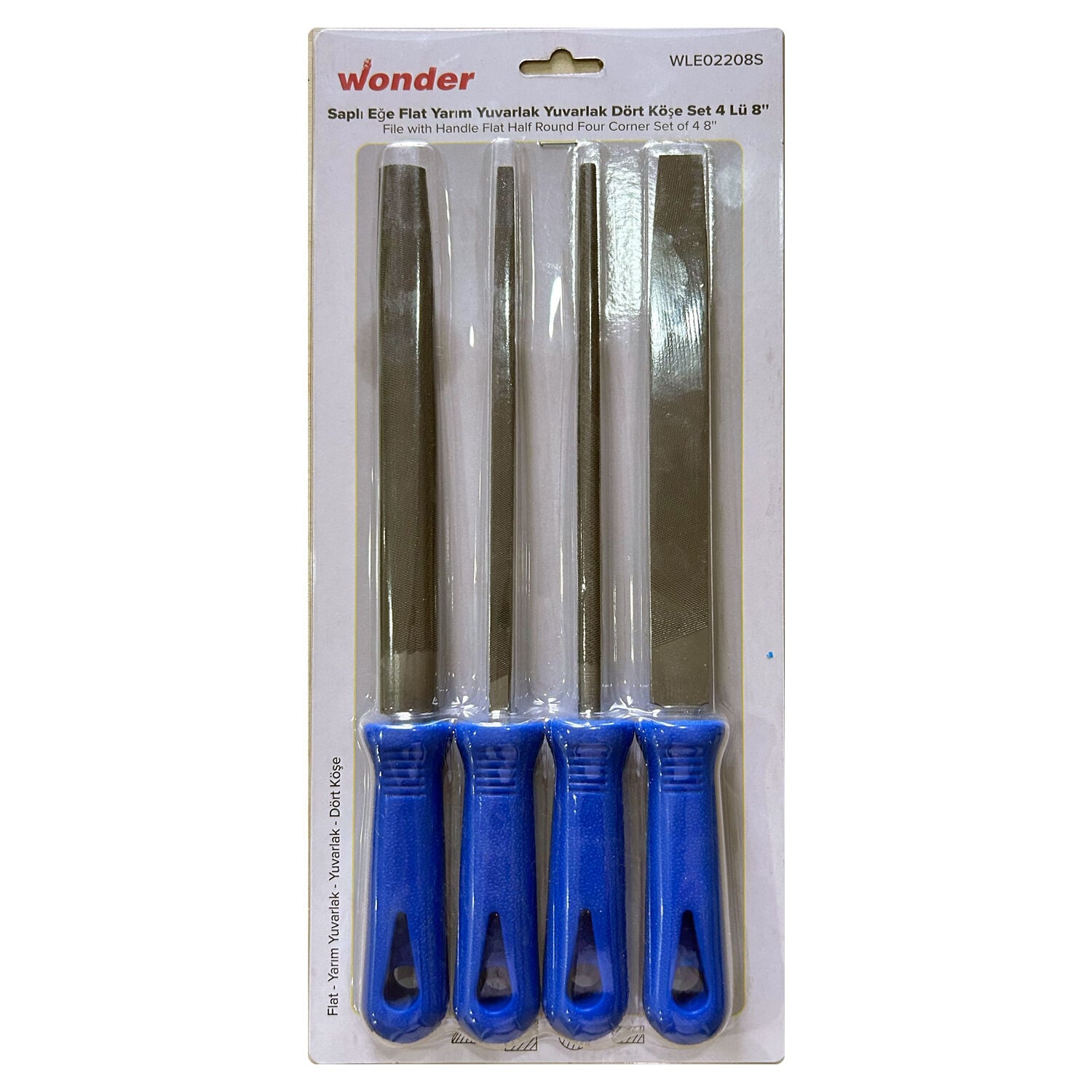 Wonder Saplı Eğe  Set 4 Lü   8''
