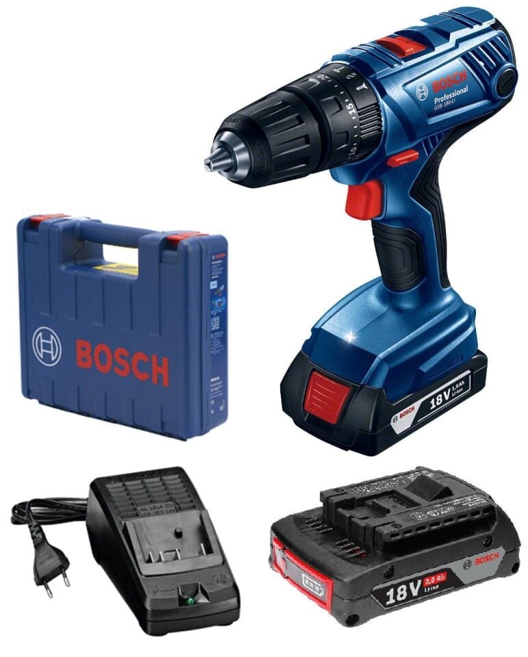 Bosch GSB 180-Li Çift Akülü 2 Ah Vidalama Makinesi