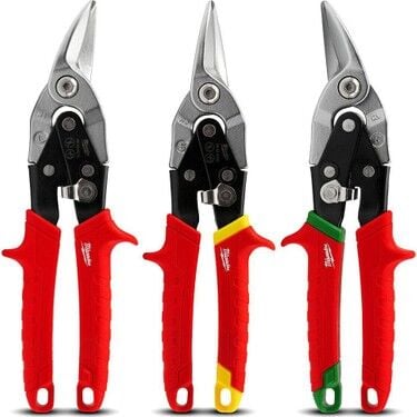 Milwaukee T48224533 3'lü Kaportacı Makası Seti 260mm (Sağ & Sol & Düz)