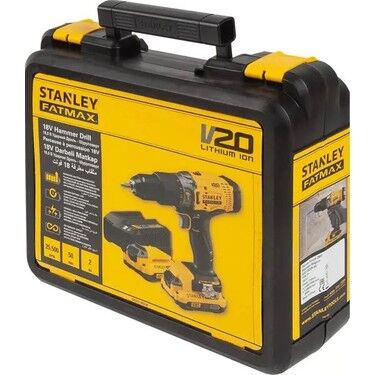 Stanley SCD718D2K Şarjlı Darbeli Matkap Vidalama Li-ion 18V 2.0Ah 50Nm Tork