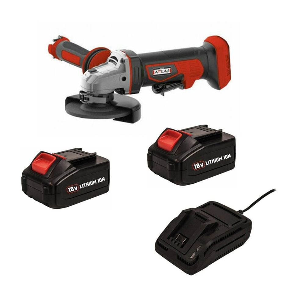 Attlas AT18 AG BL-0 Kömürsüz Avuç Taşlama Makinesi Seti 18V 4.0Ah