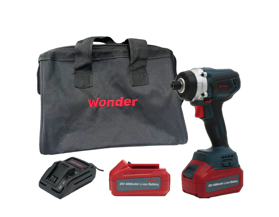 Wonder JDWKV200 20V 4.0Ah Li-ion Çift Akülü Kömürsüz Vidalama 200Nm SB6