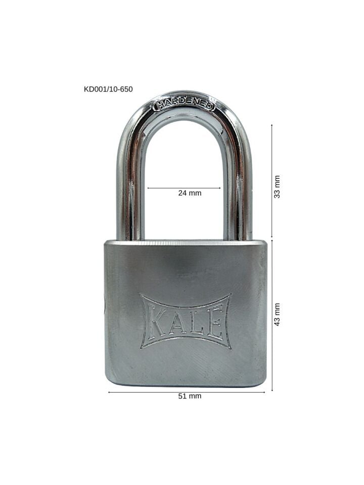 KALE Asma Kilit Pirinç Nikel 50mm