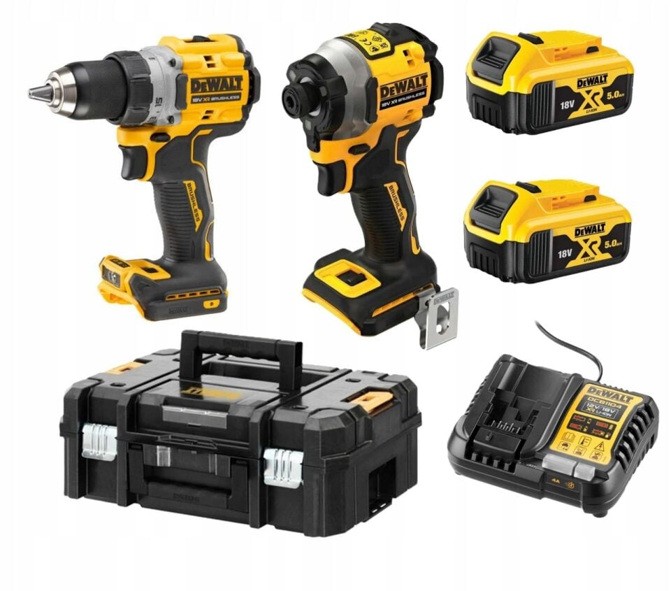 Dewalt DCK2051P2T 18V XR Kömürsüz Matkap Vidalama Seti 2x5Ah