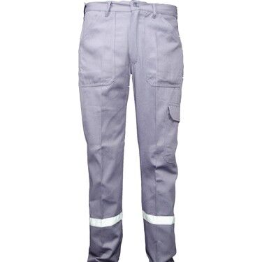 İş Pantolonu 16/12 Gabardin Reflektörlü Gri (L)