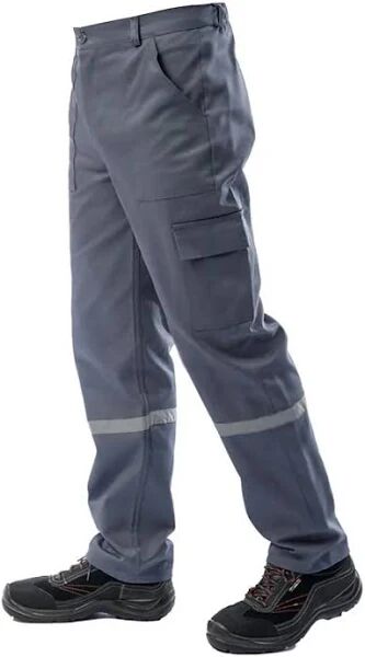 İş Pantolonu 16/12 Gabardin Reflektörlü Gri (XXL)