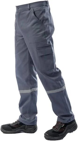 İş Pantolonu 16/12 Gabardin Reflektörlü Gri (3XL)