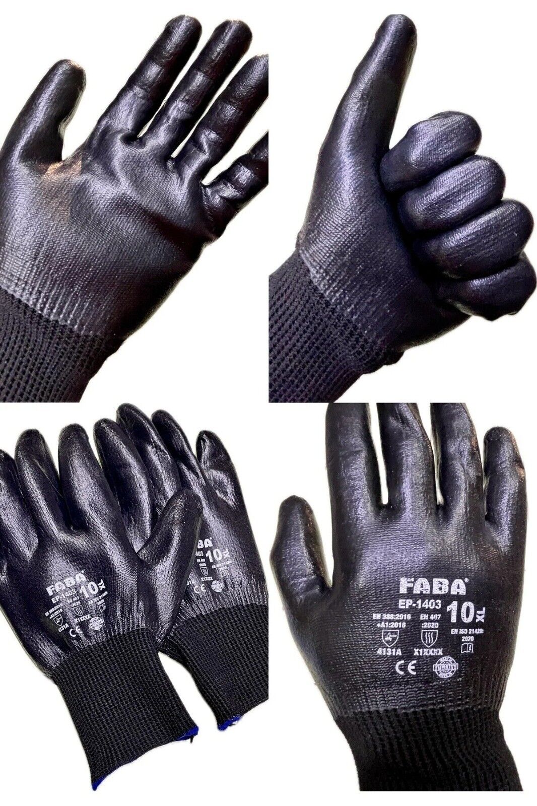Faba EP-1403 Sıcağa Dayanıklı (100°) Yağa ve Yırtılmaya Dirençli Eldiven No:9