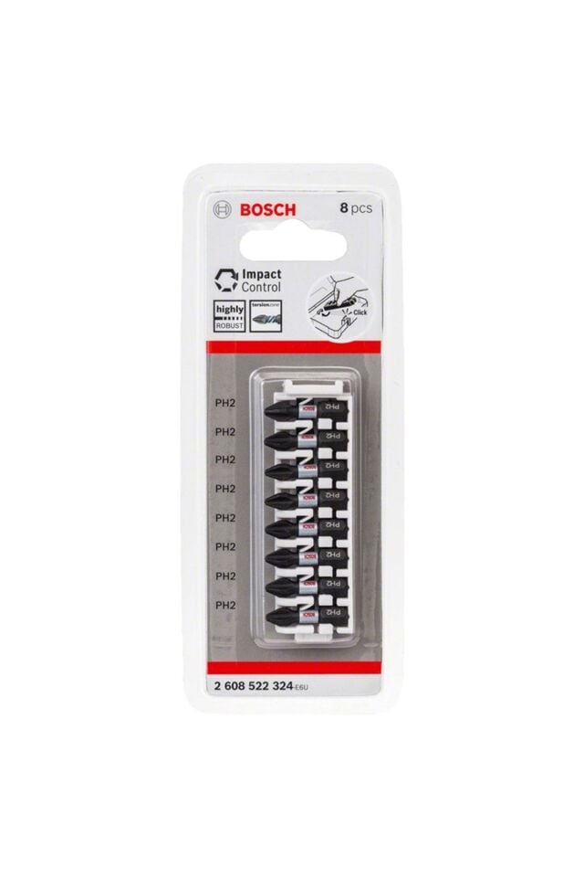 Bosch Impact Control Bits Vidalama Uçları PH2x25mm 8'li