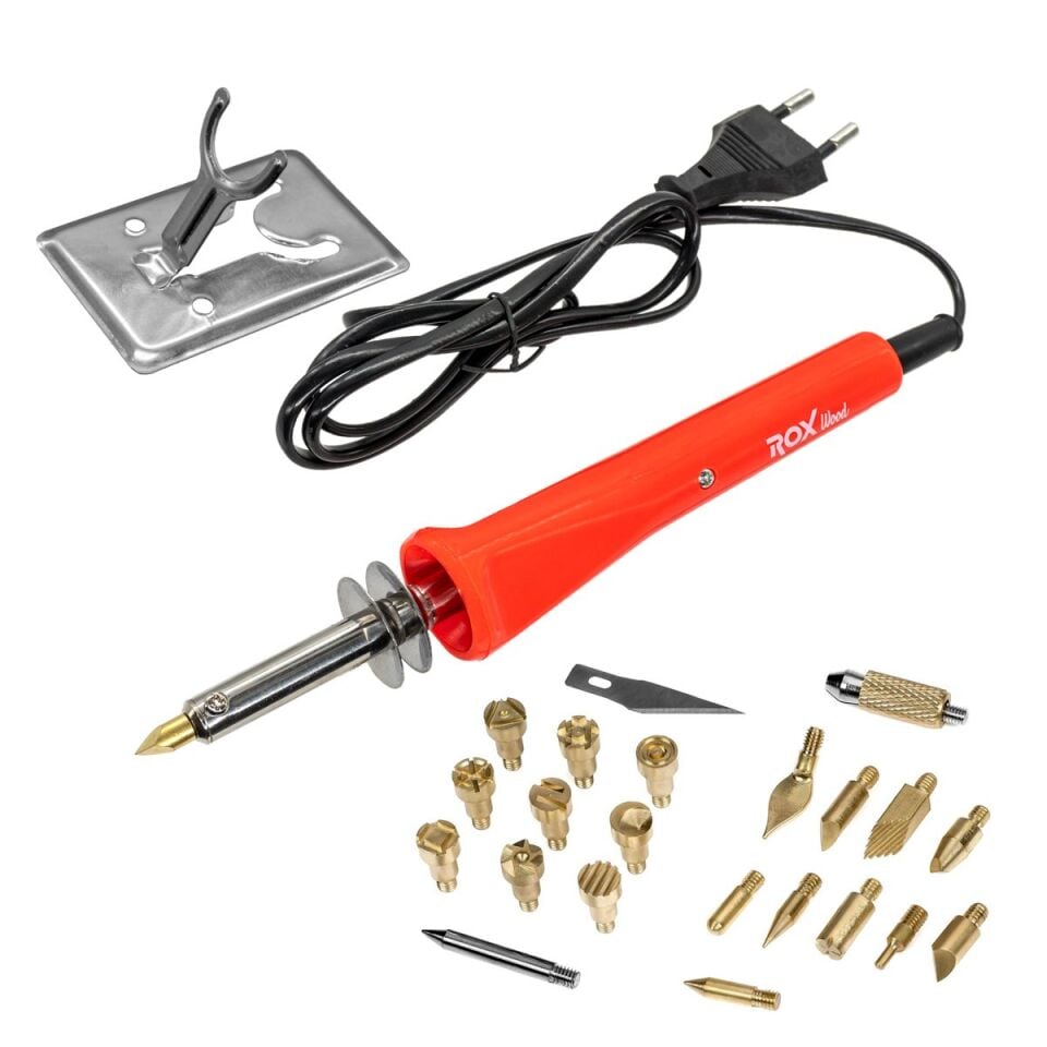 Rox Wood 0142 Ahşap Yakma Seti 27 Parça 30 Watt
