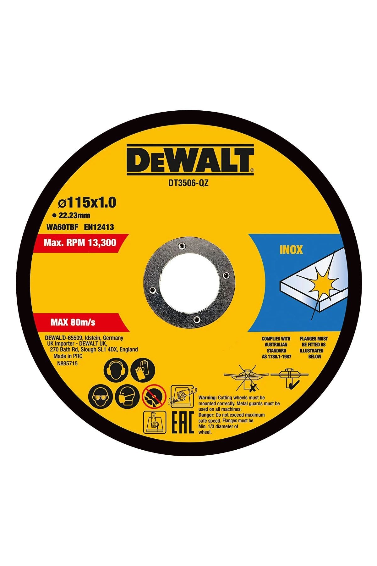 Dewalt DT3506-QZ 115x1.0 mm Metal Kesici