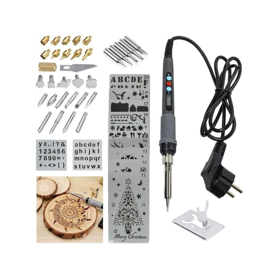 ROX Wood Pro Ahşap Yakma Seti 46 Parça 60 Watt