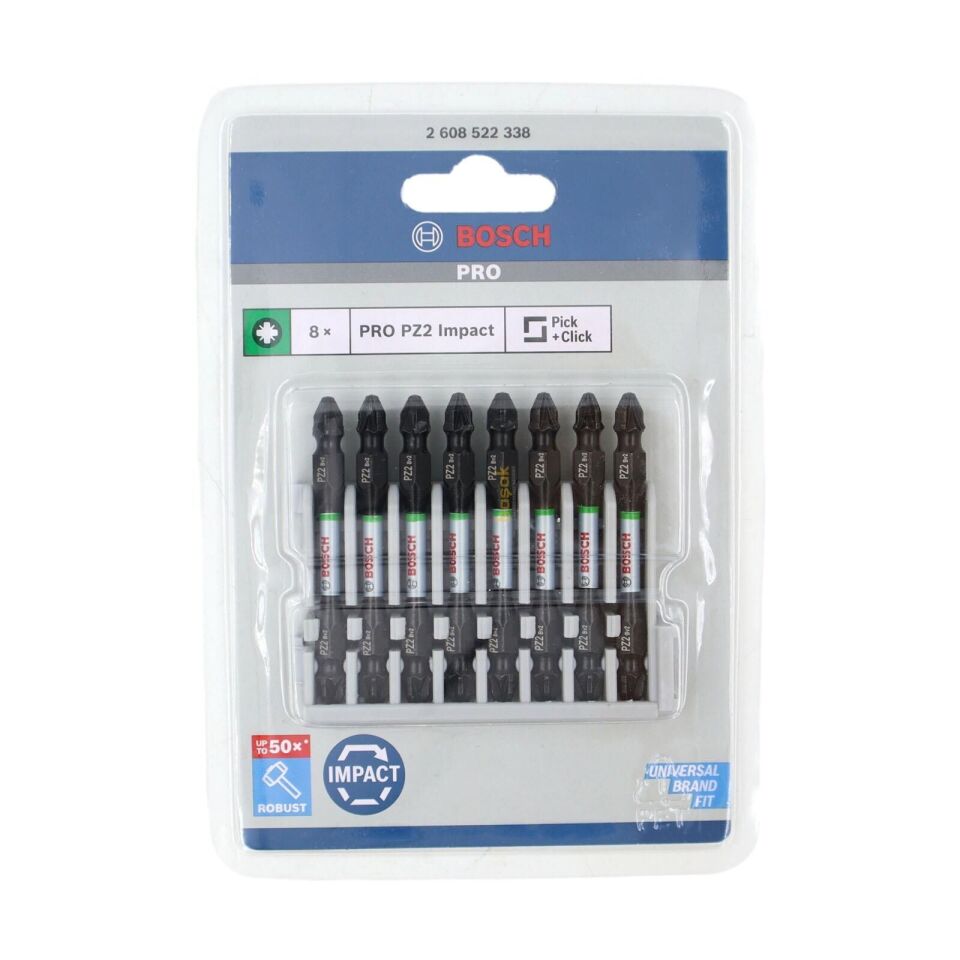 Bosch Impact Control Vidalama Çift Uç PZ2x65mm 8'li