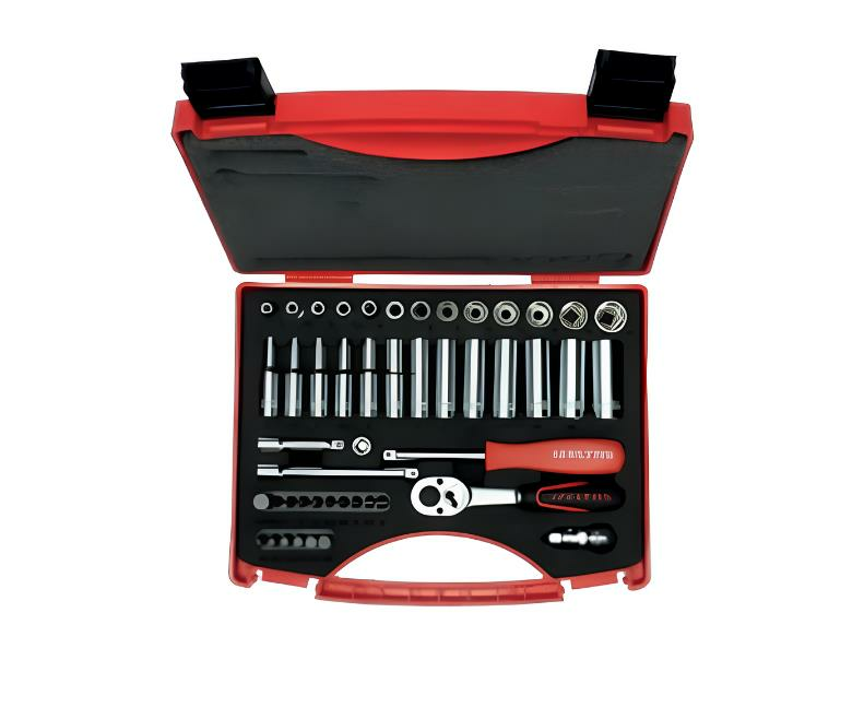 İzeltaş 1/4 Altı Köşe Lokma Anahtar ve Bits Set 48 Parça