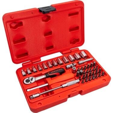İzeltaş 1/4” Altı Köşe Lokma Anahtar ve Bits Set (45 parça)