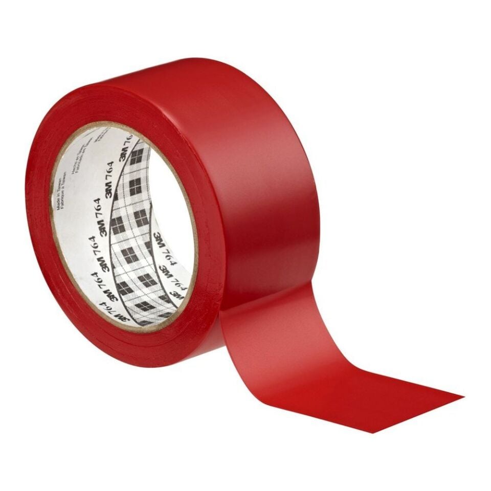 3M 764 Yer İşaretleme Bandı 50mmx33mt Kırmızı