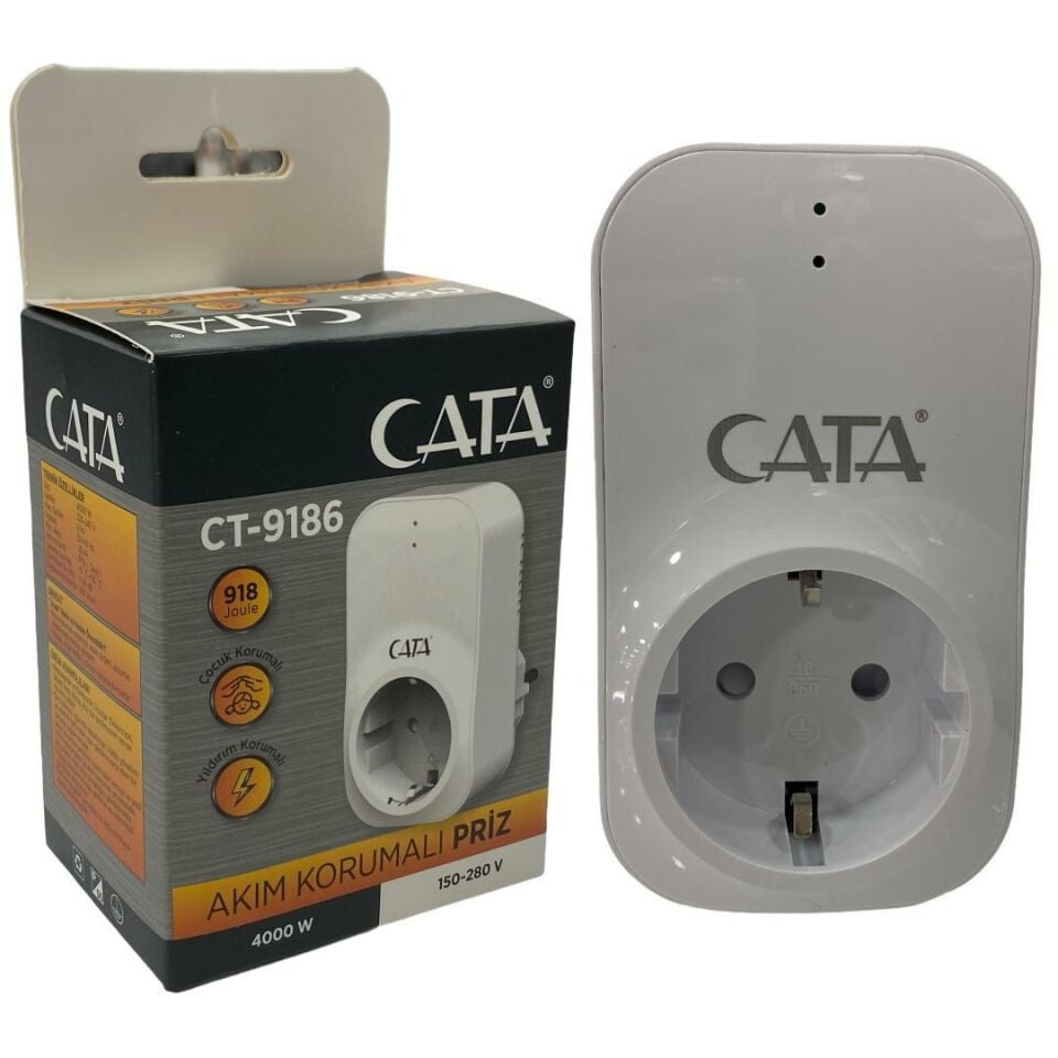 Cata CT-9186 Akım Korumalı Priz 4000 Watt