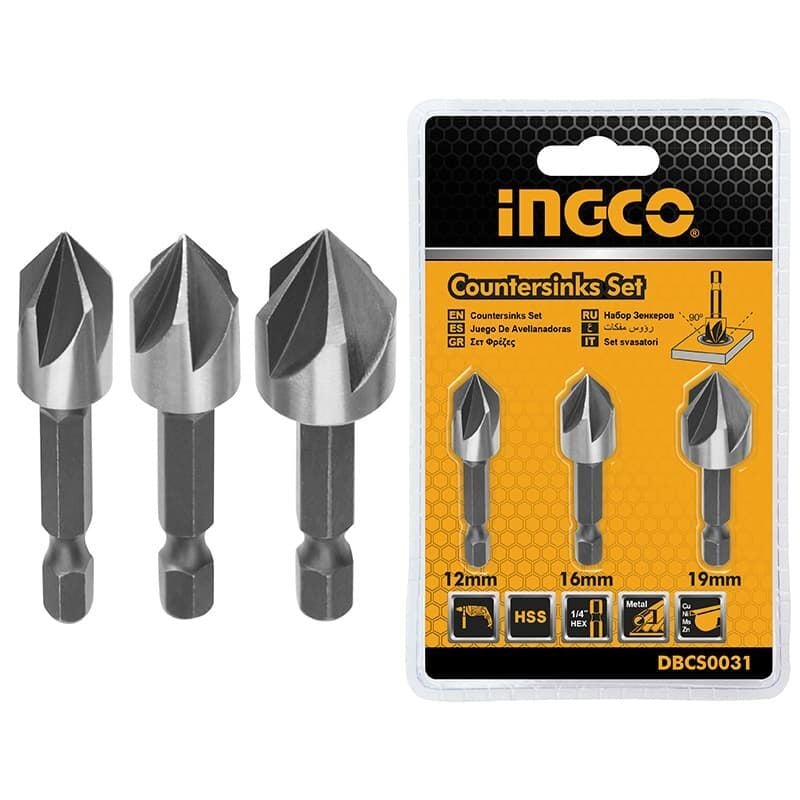 İngco Hss Metal Havşa Seti 3'lü