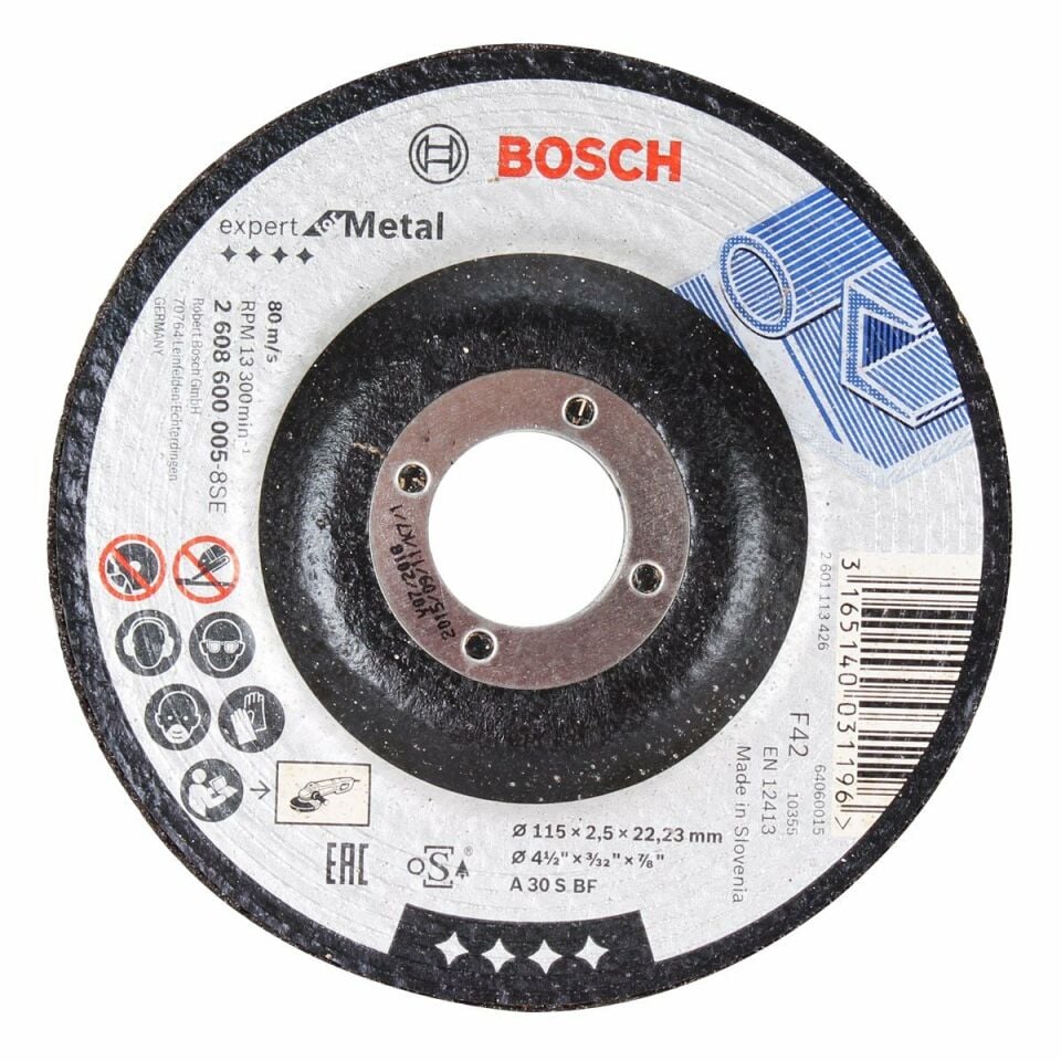 Bosch Metal Kesme Taşı 115x2.5mm Bombeli