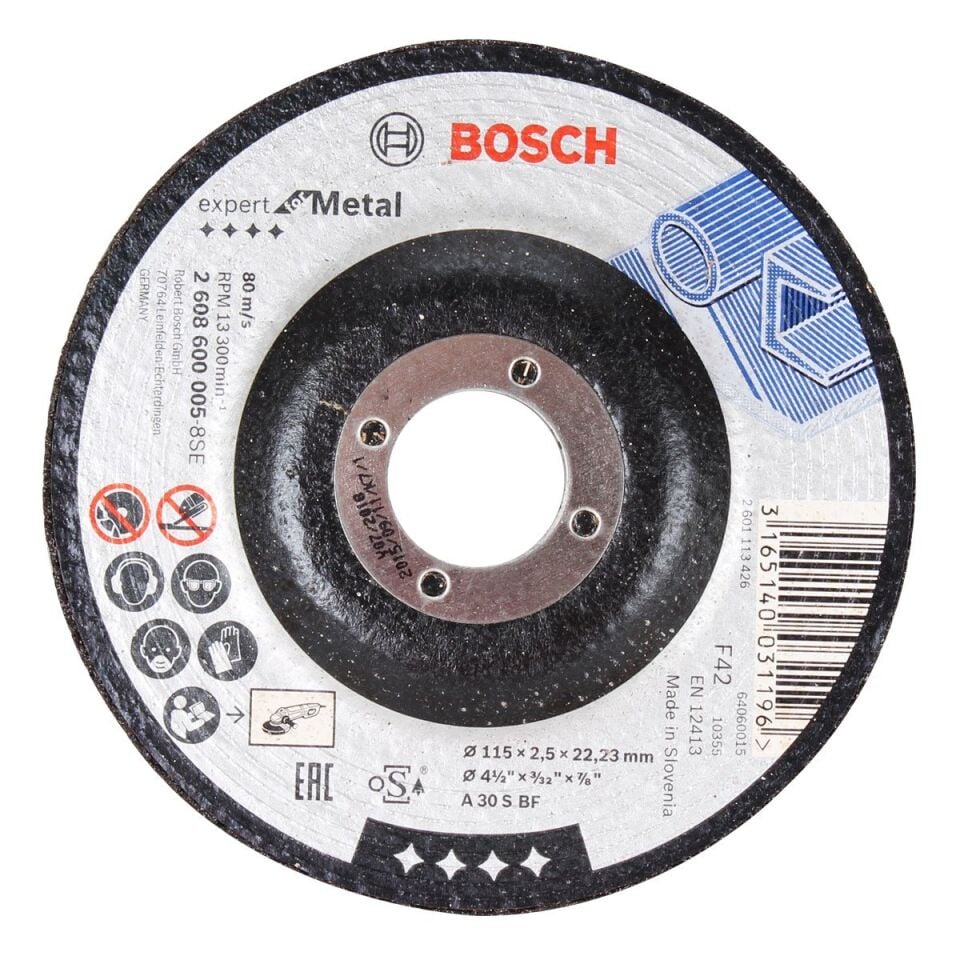 Bosch Metal Kesme Taşı 115x2.5mm Bombeli