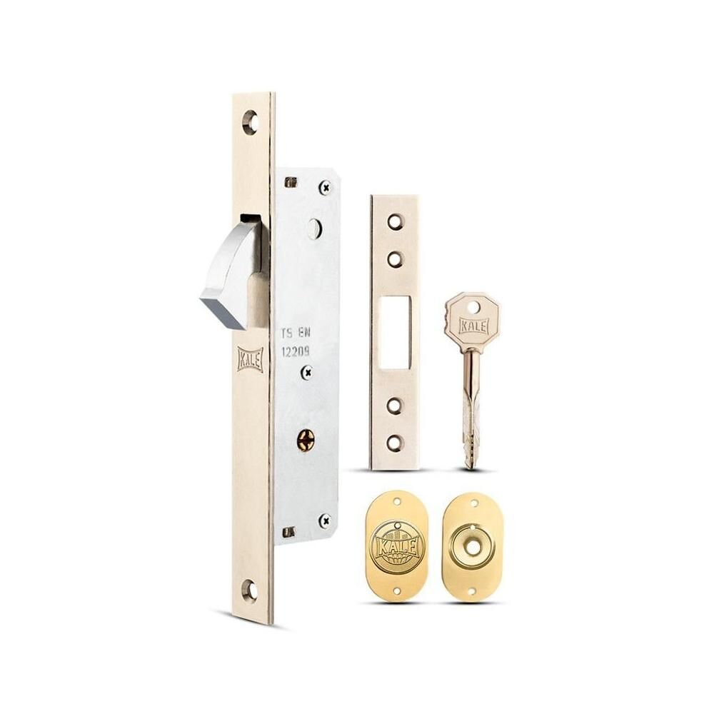 KALE 201/F Fiam Sürme Kapı Kilit 3 Anah. 20mm Nikel