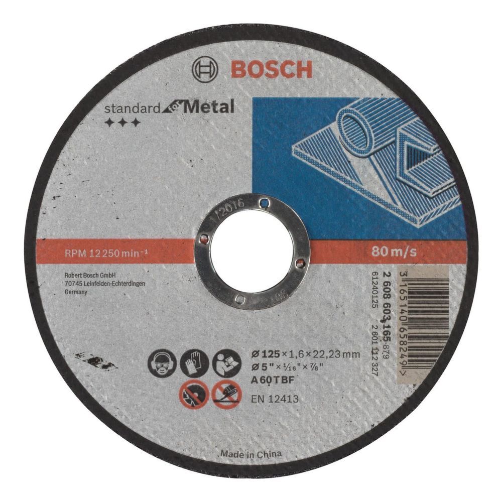 Bosch Sd Metal Kesme Taşı 125X1.6mm Düz