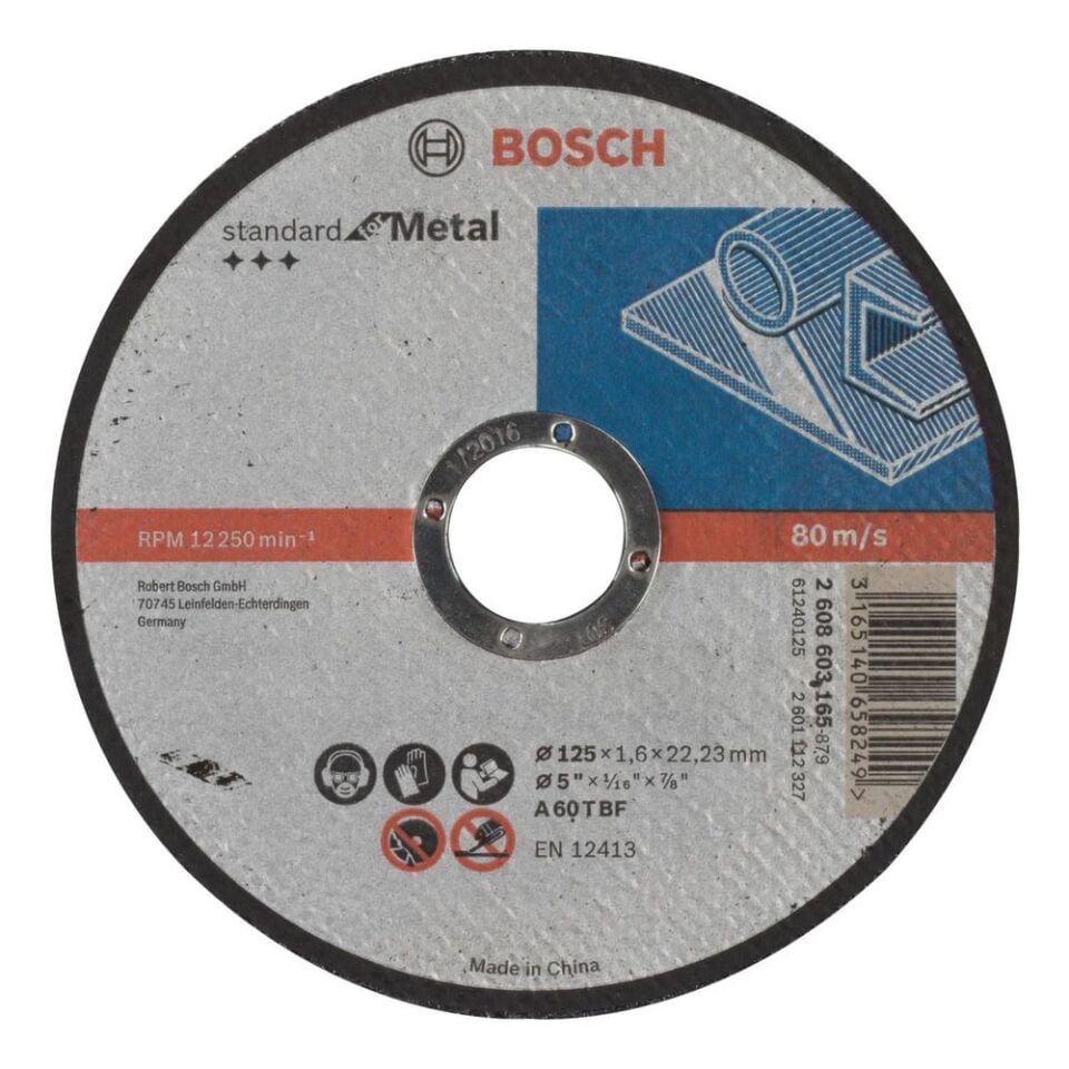 Bosch Sd Metal Kesme Taşı 125X1.6mm Düz