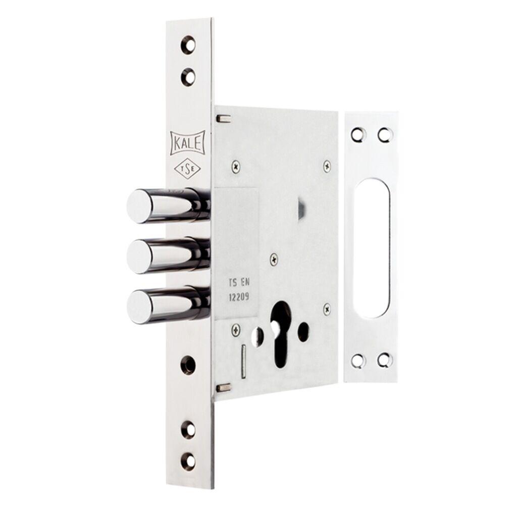 Kale 257/GM Plus Çelik Kapı Emniyet Kilidi Krom 52mm