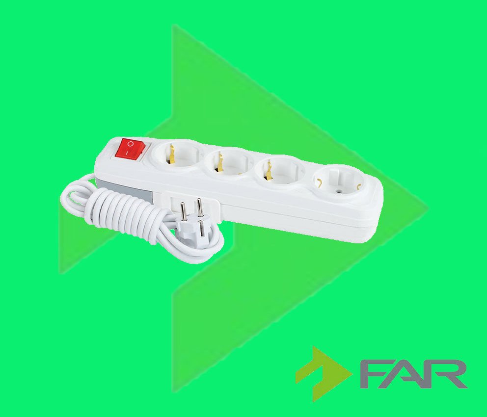 Far Dörtlü Grup Priz Anahtarlı 5mt