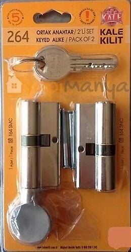 Kale/264 Silindir Sistem Çelik Pimli 68mm Nikel 2 Li Set Bilisterli