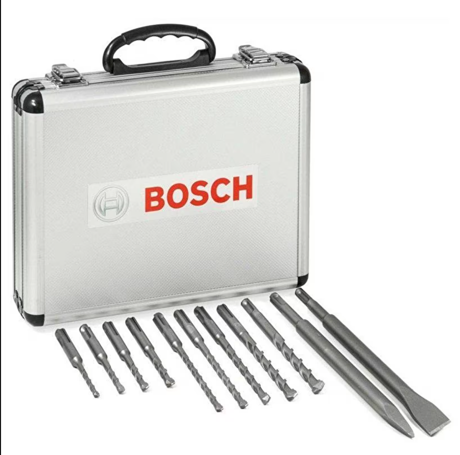 Bosch SDS-Plus 11'li Alüminyum Çantalı Uç ve Keski Seti